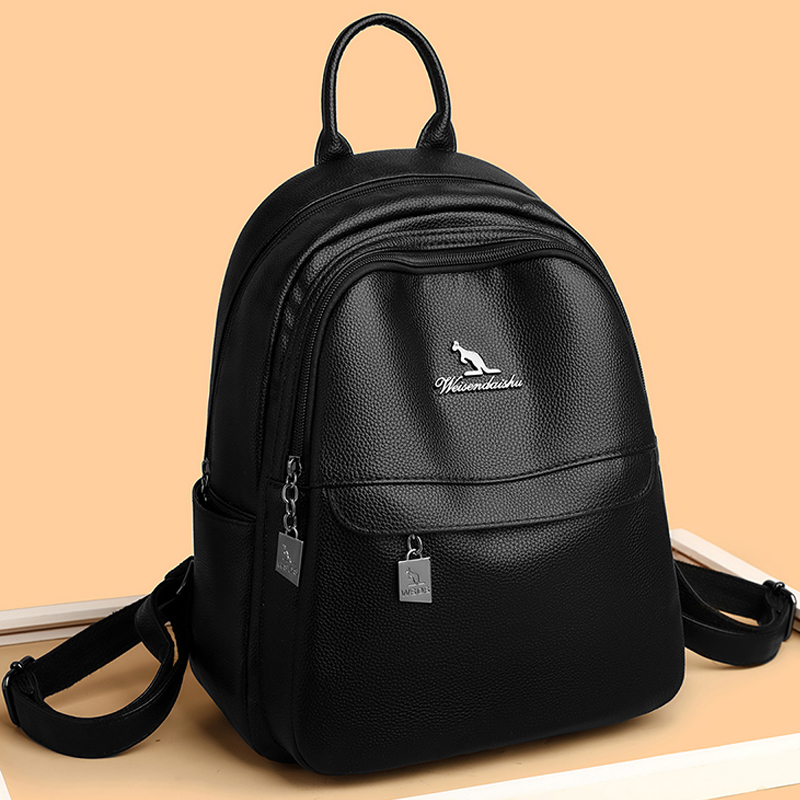 Luxury Bags Shopping - 2024 ใหม่ผู้หญิงไหล่กระเป๋าหนังคุณภาพสูงกระเป๋าเป้สะพายหลังLuxury Designerยี่ห้อกระเป๋าเป้สะพายหลังขนาดใหญ่ความจุสาวกระเป๋าหนังสือท่องเที่ยว