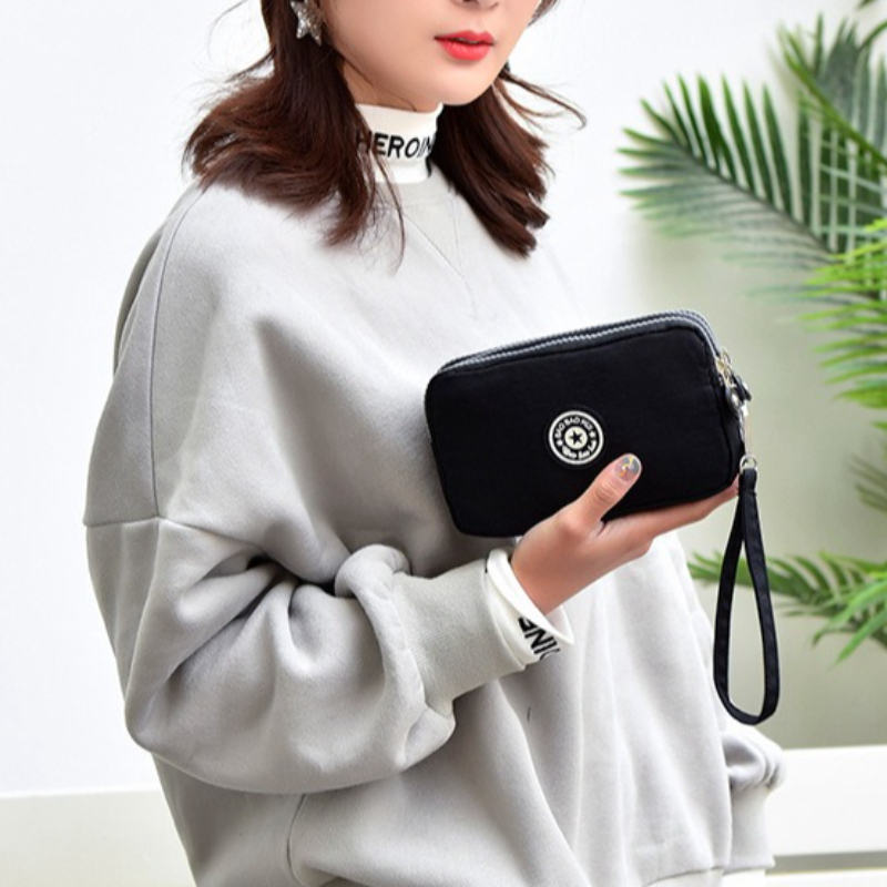 Wristlet Wallet Zipper - กระเป๋าสตางค์พิมพ์ลายดอกไม้สุดเก๋ กระเป๋าคลัทช์แบบมีซิปหลายช่อง กระเป๋าคลัทช์ขนาดกะทัดรัดสำหรับสิ่งจำเป็นประจำวันของผู้หญิง กระเป๋าใส่เหรียญสำหรับการออกนอกบ้านแบบสบายๆ