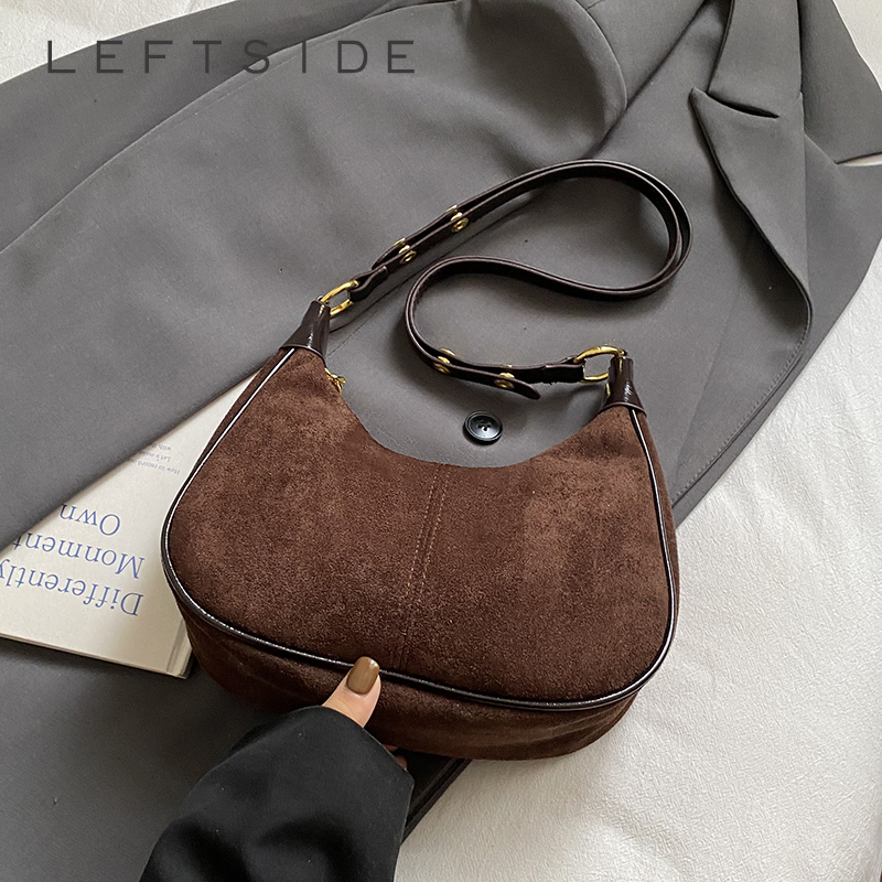 Luxury Bags Trend 2025 - กระเป๋าสะพายไหล่หนังกลับผู้หญิงทรงเล็ก รุ่นปี 2025 สไตล์วินเทจ นุ่ม สะพายข้าง