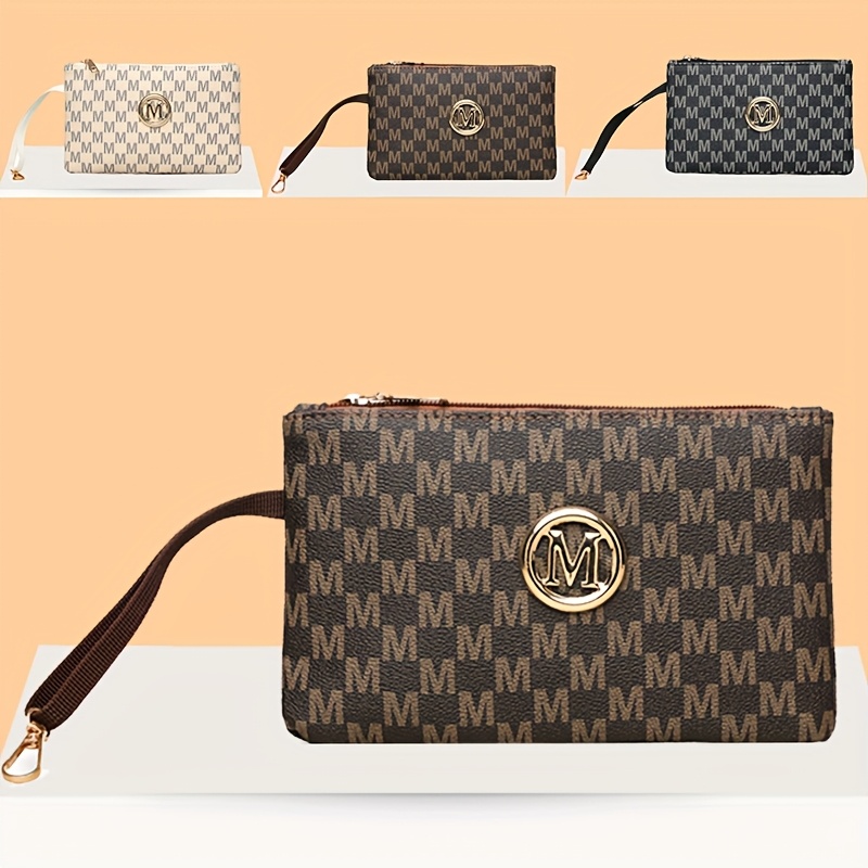 กระเป๋าคลัทช์ผู้หญิงพิมพ์ลายตั - Wristlet Wallet Zipper บทวิจารณ์และราคา