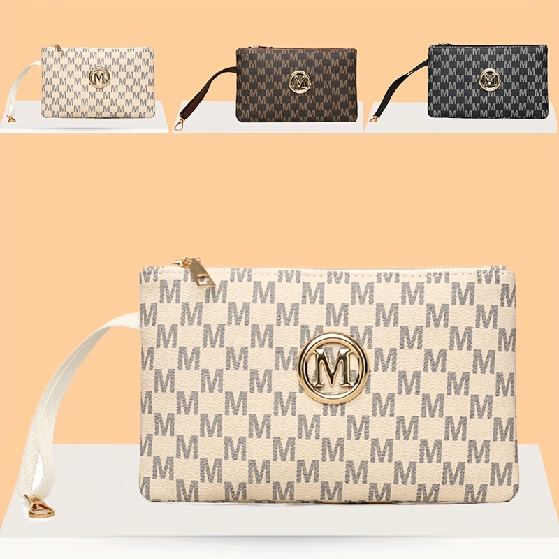 กระเป๋าคลัทช์ผู้หญิงพิมพ์ลายตั - Wristlet Wallet Zipper บทวิจารณ์และราคา