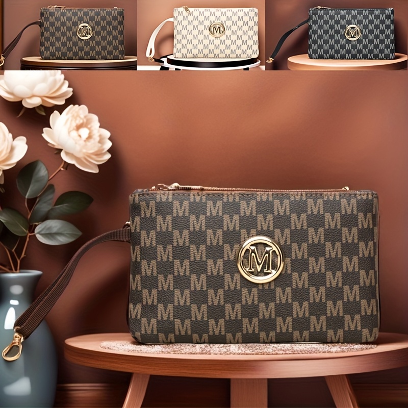 กระเป๋าคลัทช์ผู้หญิงพิมพ์ลายตั - Wristlet Wallet Zipper บทวิจารณ์และราคา