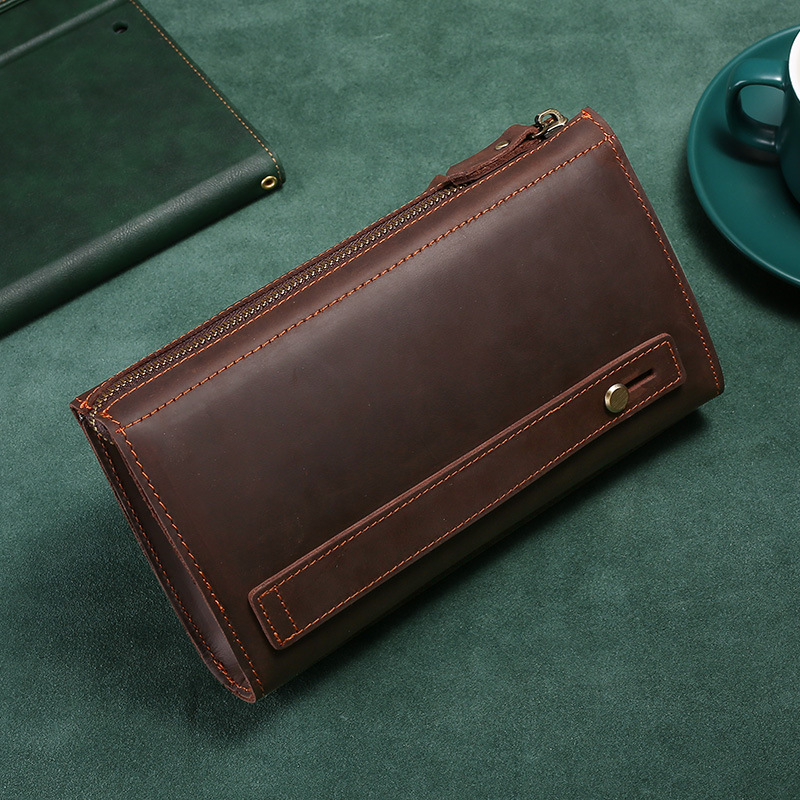 กระเป๋าคลัทช์ผู้ชายทรงยาว กระเ - Wristlet Wallet Zipper บทวิจารณ์และราคา