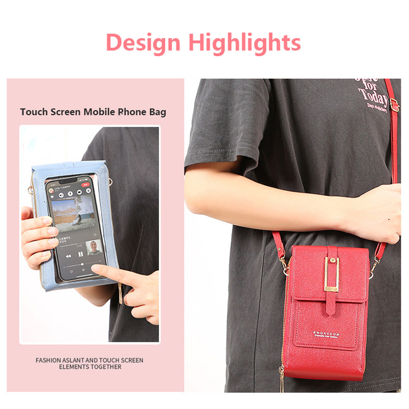 หน้าจอสัมผัสโทรศัพท์มือถือผู้ห - Wristlet Wallet Zipper บทวิจารณ์และราคา