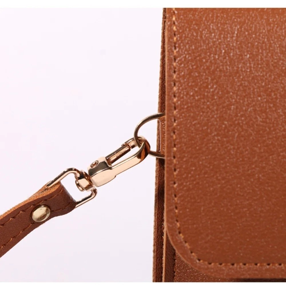 กระเป๋าโทรศัพท์หนัง PU แบบสัมผ - Wristlet Wallet Zipper บทวิจารณ์และราคา