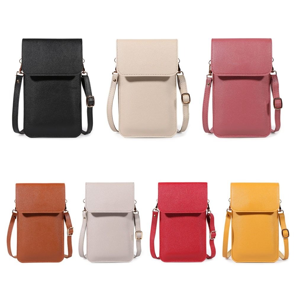 กระเป๋าโทรศัพท์หนัง PU แบบสัมผ - Wristlet Wallet Zipper บทวิจารณ์และราคา