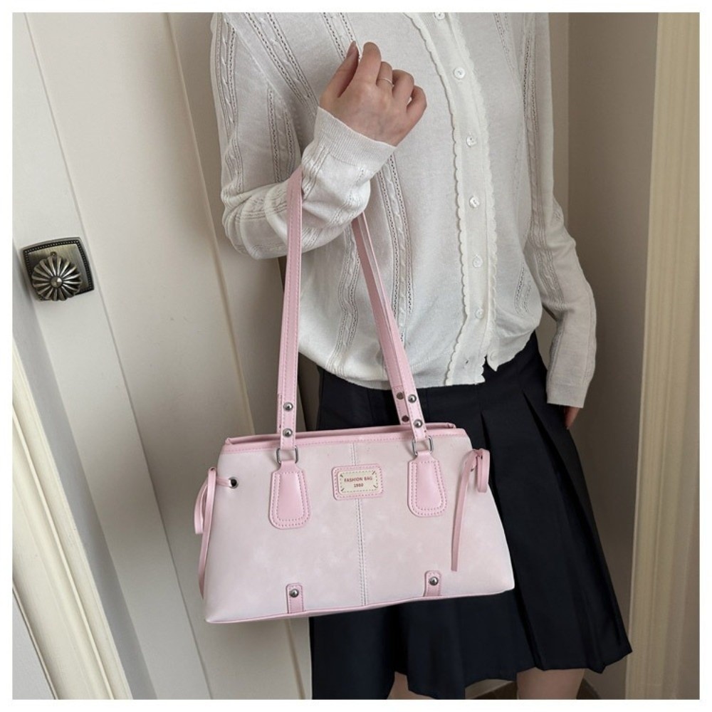 กระเป๋าถือหนังเทียมสไตล์มินิมอ - Structured Handbag Top Handle บทวิจารณ์และราคา