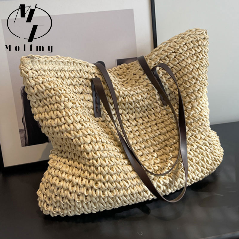 ฟางทอ Tote กระเป๋า Casual ขนาด - Luxury Bags Shopping บทวิจารณ์และราคา