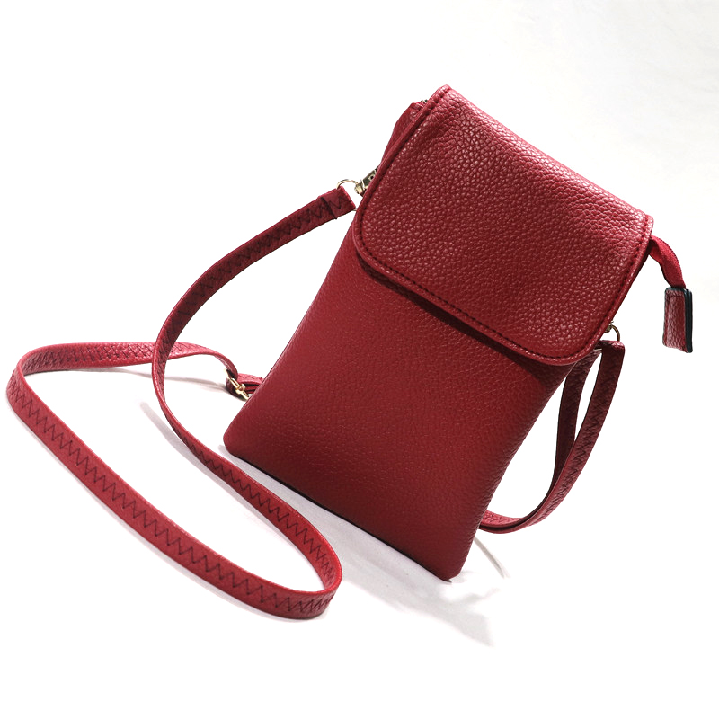 กระเป๋าหนังผู้หญิงแบบสะพายข้าง - Wristlet Wallet Zipper บทวิจารณ์และราคา