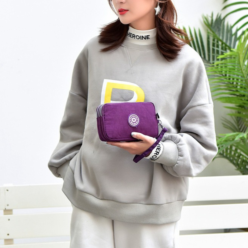 กระเป๋าสตางค์พิมพ์ลายดอกไม้สุด - Wristlet Wallet Zipper บทวิจารณ์และราคา