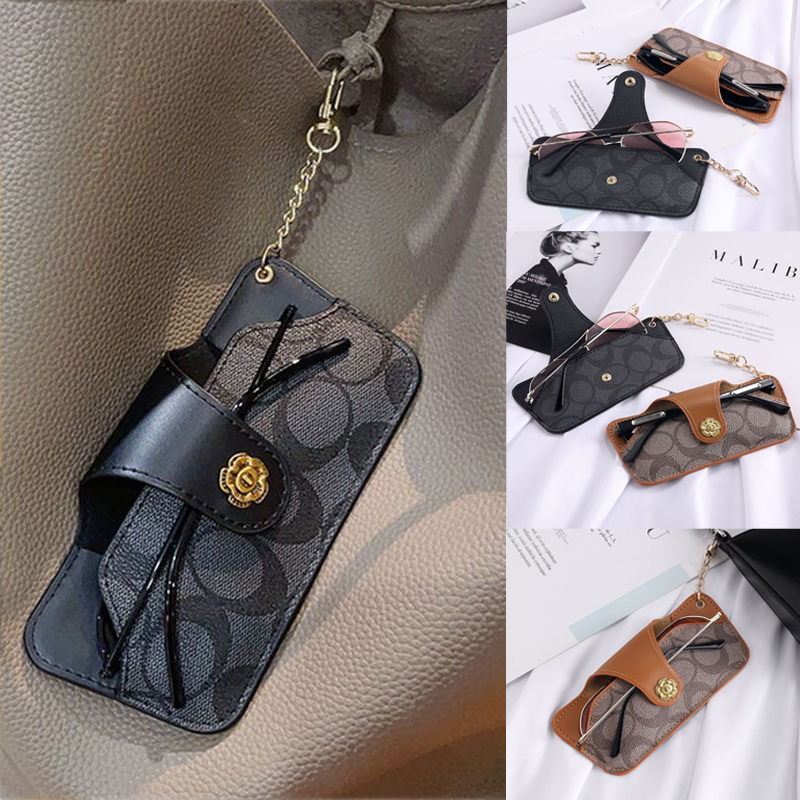 กระเป๋าใส่แว่นตาหนังพิมพ์ลายวิ - Luxury Bags Consignment บทวิจารณ์และราคา