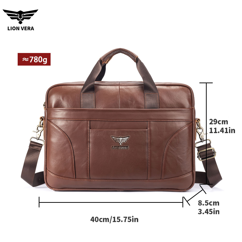 LION VERA กระเป๋าเอกสารหนังแท้ - Luxury Bags For School บทวิจารณ์และราคา