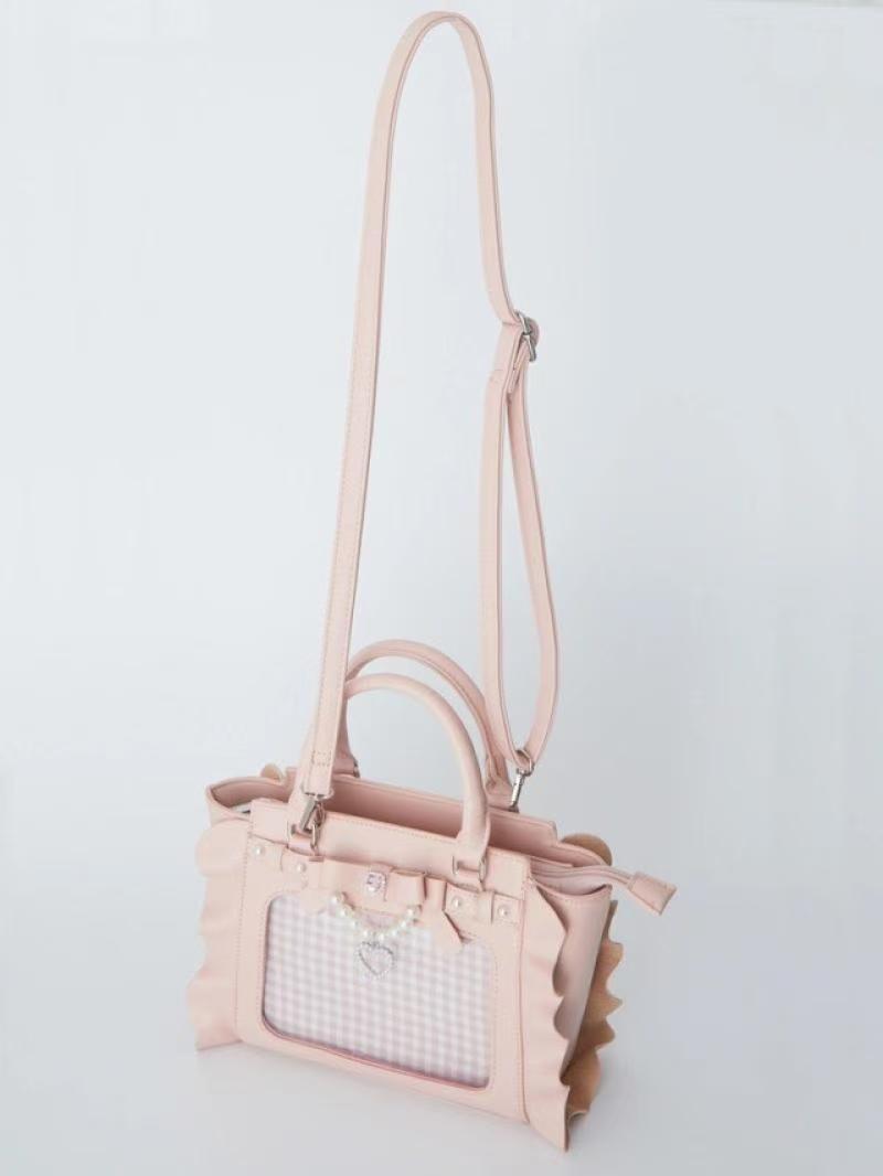 Harajuku สแควร์สีชมพู Ita กระเ - Wristlet Wallet Zipper บทวิจารณ์และราคา